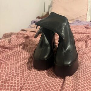 Zara Black Heeled Boots